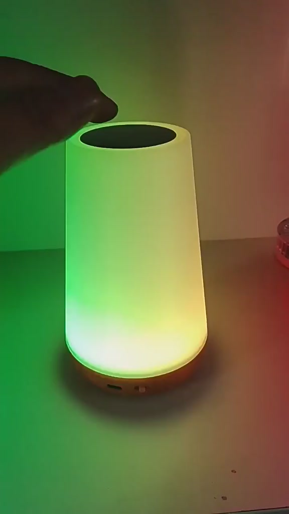 Luz Noturna de Controle Remoto Recarregável Com Toque 13 Cores Cronometrado Luminária