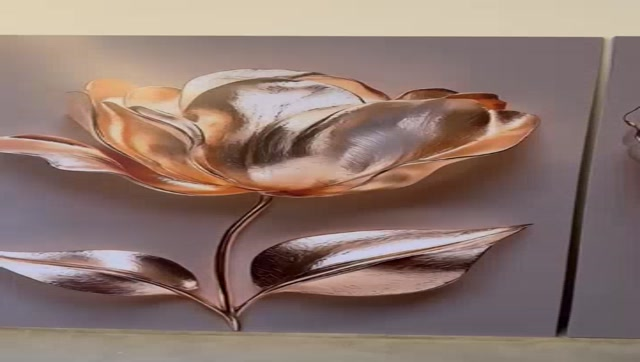 quadro grande para sala cozinha decorativo flor flores top dourado branca