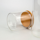 Kit 10 pote porta mantimentos 200ml de Vidro Com Tampa De Bambu Temperos cozinha herméticos pequeno