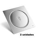 Ralo Click Inteligente 10x10 Cm Quadrado Redondo Inox Cromado - Veda Cheiro Banheiro Casa Cozinha