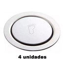 Ralo Click Inteligente 10x10 Cm Quadrado Redondo Inox Cromado - Veda Cheiro Banheiro Casa Cozinha