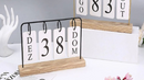 Calendário de Mesa Permanete Decorativo com Plaquinhas Casa Escritório