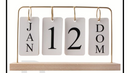 Calendário de Mesa Permanete Decorativo com Plaquinhas Casa Escritório