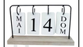 Calendário de Mesa Permanete Decorativo com Plaquinhas Casa Escritório