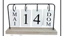 Calendário de Mesa Permanete Decorativo com Plaquinhas Casa Escritório