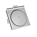 Ralo Click Inteligente 10x10 Cm Quadrado Redondo Inox Cromado - Veda Cheiro Banheiro Casa Cozinha