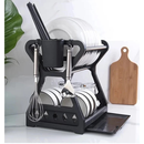 Escorredor de pratos de cozinha removível para pratos e talheres de plástico Top Home