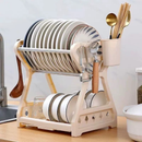 Escorredor de pratos de cozinha removível para pratos e talheres de plástico Top Home