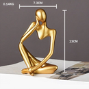 Trio de Estatuetas de Gesso para Decoração de Casa Escritório