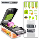 Fatiador Profissional Multifuncional De Aço Inoxidável 16 Em 1 Para Vegetais/Frutas/Legumes