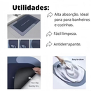kit Tapete para Banheiro de Secagem Rápida e Super Absorvente Ideal para Chuveiro Cozinha e Varanda