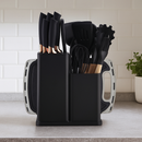Kit 19 Peças Jogo de Utensílios Para Cozinha em Silicone Com Cabo de Madeira Completo