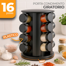 Porta Temperos Giratório 16 Potes Organizador 360° Cozinha Moderno Completo