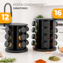 Porta Temperos Giratório 16 Potes – Organizador 360° de Cozinha