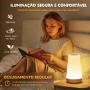 Luz Noturna de Controle Remoto Recarregável Com Toque 13 Cores Cronometrado Luminária