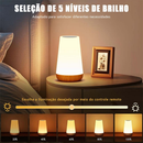 Luz Noturna de Controle Remoto Recarregável Com Toque 13 Cores Cronometrado Luminária