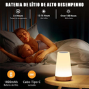 Luz Noturna de Controle Remoto Recarregável Com Toque 13 Cores Cronometrado Luminária