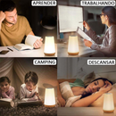 Luz Noturna de Controle Remoto Recarregável Com Toque 13 Cores Cronometrado Luminária