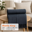 Manta para Sofá Luxo King Gigante 3x1,8mts Decorativa Premium Algodão