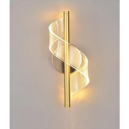 Arandela de Parede Led Espiral Acrilica Nórdica Bilho Ondas Decorativa 2w 110v/220v