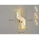 Arandela de Parede Led Espiral Acrilica Nórdica Bilho Ondas Decorativa 2w 110v/220v