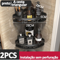 Kit 2 SUPORTE PARA SHAMPOO PARA USO NO BANHEIRO NA PAREDE