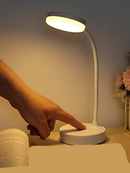 Lâmpada de Mesa LED Recarregável Touch 3 Cores Ajustável 360° Proteção Ocular USB