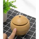Umidificador Design Vaso Aromatizador Silencioso Madeira Recarregável LED