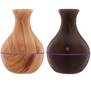 Umidificador Design Vaso Aromatizador Silencioso Madeira Recarregável LED