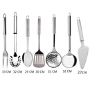 Kit 11 Utensílios de Cozinha em Aço Inox Descascador Amassador de Batata Concha Escumadeira