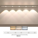 Luminária LED Armário Sensor de Movimento Recarregável USB Sem Fio Luz Ultrafina Closet Cozinha Gaveta