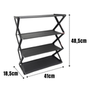 Sapateira Premium Porta Sapato 8 Pares Desmontável/Organizador Multiuso Clink 4 Andares